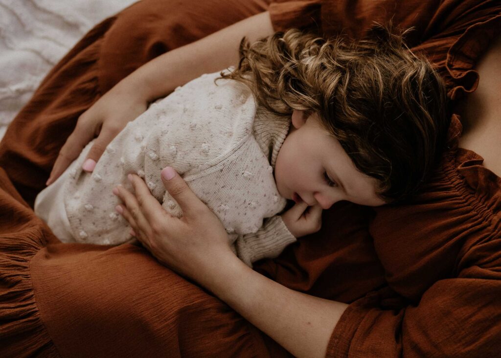 winter family photo cosy