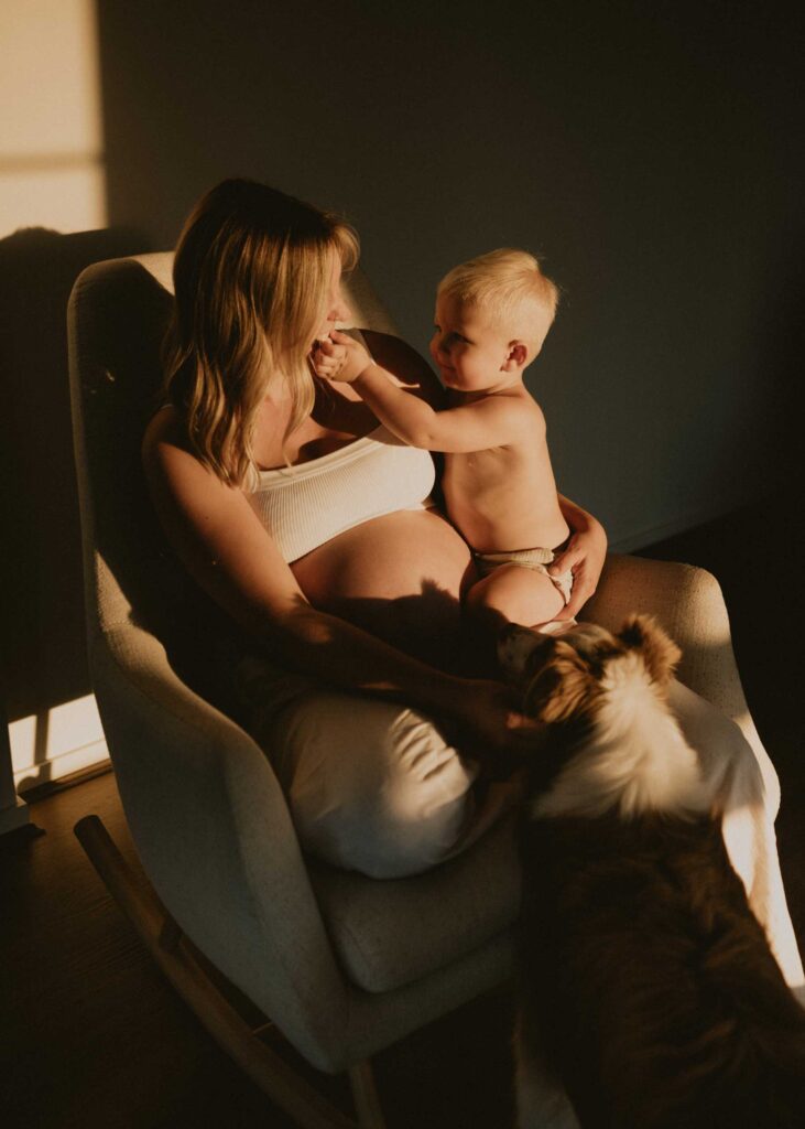In-home maternity photo shoot Brisbane