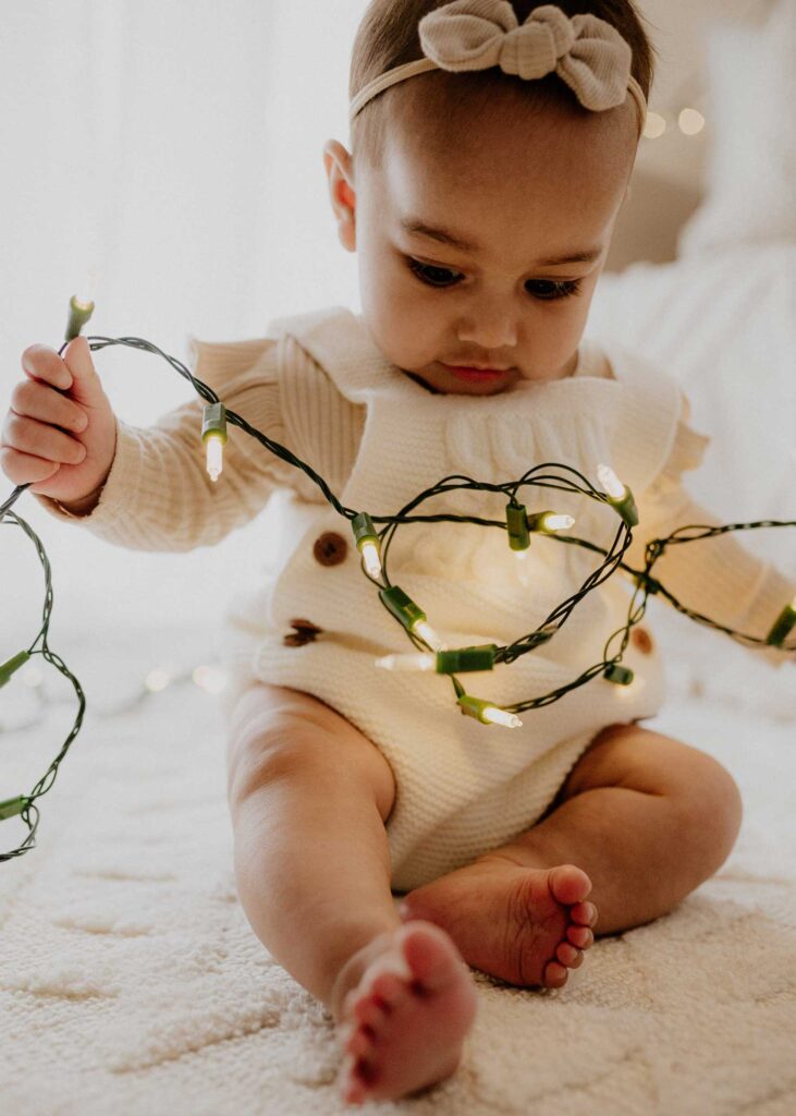 Best Christmas Family Photos with Lights