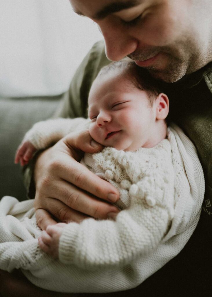 Newborn with dad